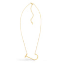 GOLD LETTER J CHARM NECKLACE