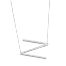SILVER LETTER N INITIAL CHARM NECKLACE