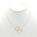 GOLD LETTER R INITIAL CHARM NECKLACE