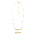 GOLD LETTER H INITIAL CHARM NECKLACE