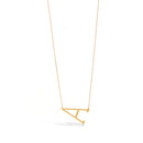 GOLD  LETTER A CHARM STATEMENT NECKLACE