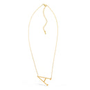 GOLD  LETTER A CHARM STATEMENT NECKLACE