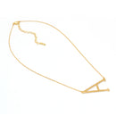 GOLD  LETTER A CHARM STATEMENT NECKLACE