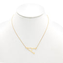 GOLD  LETTER A CHARM STATEMENT NECKLACE