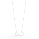 SILVER LETTER J INITIAL CHARM NECKLACE