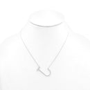 SILVER LETTER J INITIAL CHARM NECKLACE