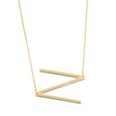 GOLD LETTER N INITIAL CHARM NECKLACE