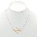 GOLD LETTER N INITIAL CHARM NECKLACE