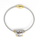 TWO TONE SIAM CRYSTAL CLASSIC CABLE BRACELET