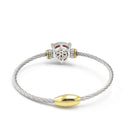 TWO TONE SIAM CRYSTAL CLASSIC CABLE BRACELET