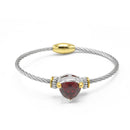 TWO TONE SIAM CRYSTAL CLASSIC CABLE BRACELET