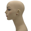 TWO TONE SIAM CRYSTAL CLASSIC STUD EARRINGS