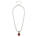 TWO TONE SIAM CRYSTAL PENDANT NECKLACE