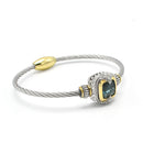 TWO TONE MONTANA CRYSTAL CLASSIC CABLE BRACELET# # 42269BR-TT-MON(FE26)