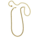 GOLD 3 ROWS RHINESTONE CRYSTAL WAIST CHAIN BELT