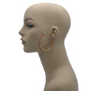 GOLD MULTI COLOR RHINESTONE HOOP EARRING