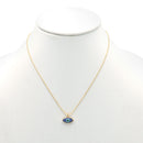 GOLD BLUE EVIL EYE PENDANT SHORT NECKLACE
