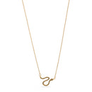 GOLD CRYSTAL SNAKE SNAKE PENDANT SHORT NECKLACE