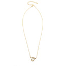 GOLD CRYSTAL SNAKE SNAKE PENDANT SHORT NECKLACE