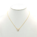 GOLD MOTHER OF PEARL BUTTERFLY PENDANT SHORT NECKLACE