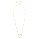 GOLD CRYSTAL HEART PENDANT SHORT NECKLACE
