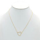 GOLD CRYSTAL HEART PENDANT SHORT NECKLACE