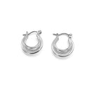 Rhodium Hoop Earring
