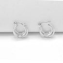 Rhodium Hoop Earring