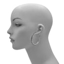 RHODIUM BLACK AND WHITE CRYSTAL STUD EARRINGS