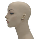 GOLD MULTI COLOR BUTTERFLY AND FLOWER STUD EARRING