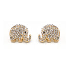 GOLD CRYSTAL ELEPHANT STUD EARRING