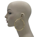 GOLD BIG CIRCLE HOOP EARRING
