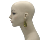 GOLD BROWN TEARDROP EARRINGS