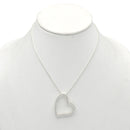 SILVER RHINESTONE HEART NECKLACE