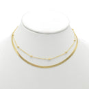 GOLD DOUBLE ROW SNAKE CHAIN CHOKER NECKLACE