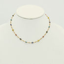 Gold Multi Color Evil Eye Choker Necklace