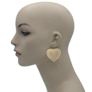 GOLD HEART DROP EARRINGS