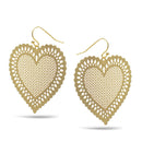 GOLD HEART DROP EARRINGS