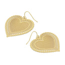 GOLD HEART DROP EARRINGS