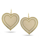 GOLD HEART DROP EARRINGS