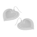 RHODIUM HEART DROP EARRINGS