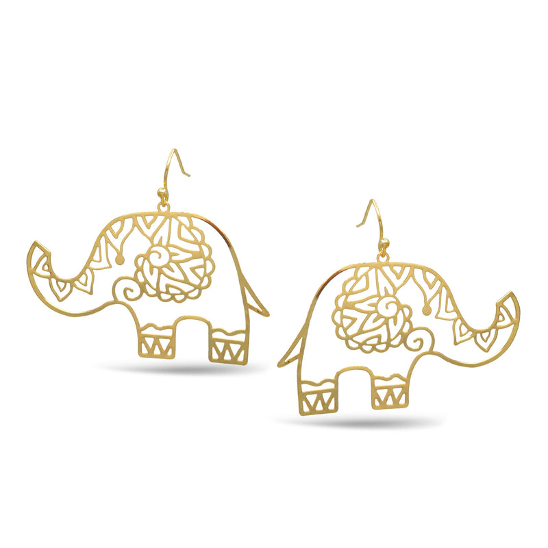 GOLD ELEPHANT EARRINGS