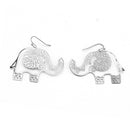 RHODIUM ELEPHANT EARRINGS
