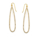 GOLD CRYSTAL TEARDROP EARRINGS