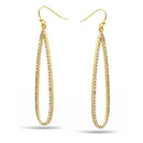GOLD CRYSTAL TEARDROP EARRINGS