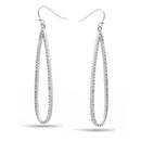 RHODIUM CRYSTAL TEARDROP EARRINGS