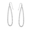 RHODIUM CRYSTAL TEARDROP EARRINGS