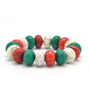 MULTI-COLOR BEADS STRETCH MEMORY WIRE BRACELETS