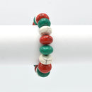 MULTI-COLOR BEADS STRETCH MEMORY WIRE BRACELETS