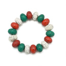 MULTI-COLOR BEADS STRETCH MEMORY WIRE BRACELETS